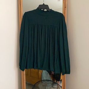 Mock neck blouse